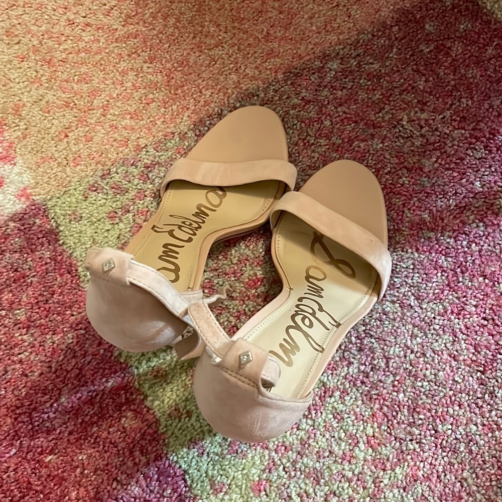Sam Edelman Blush Pink Open-Toe Ankle-Strap Heels